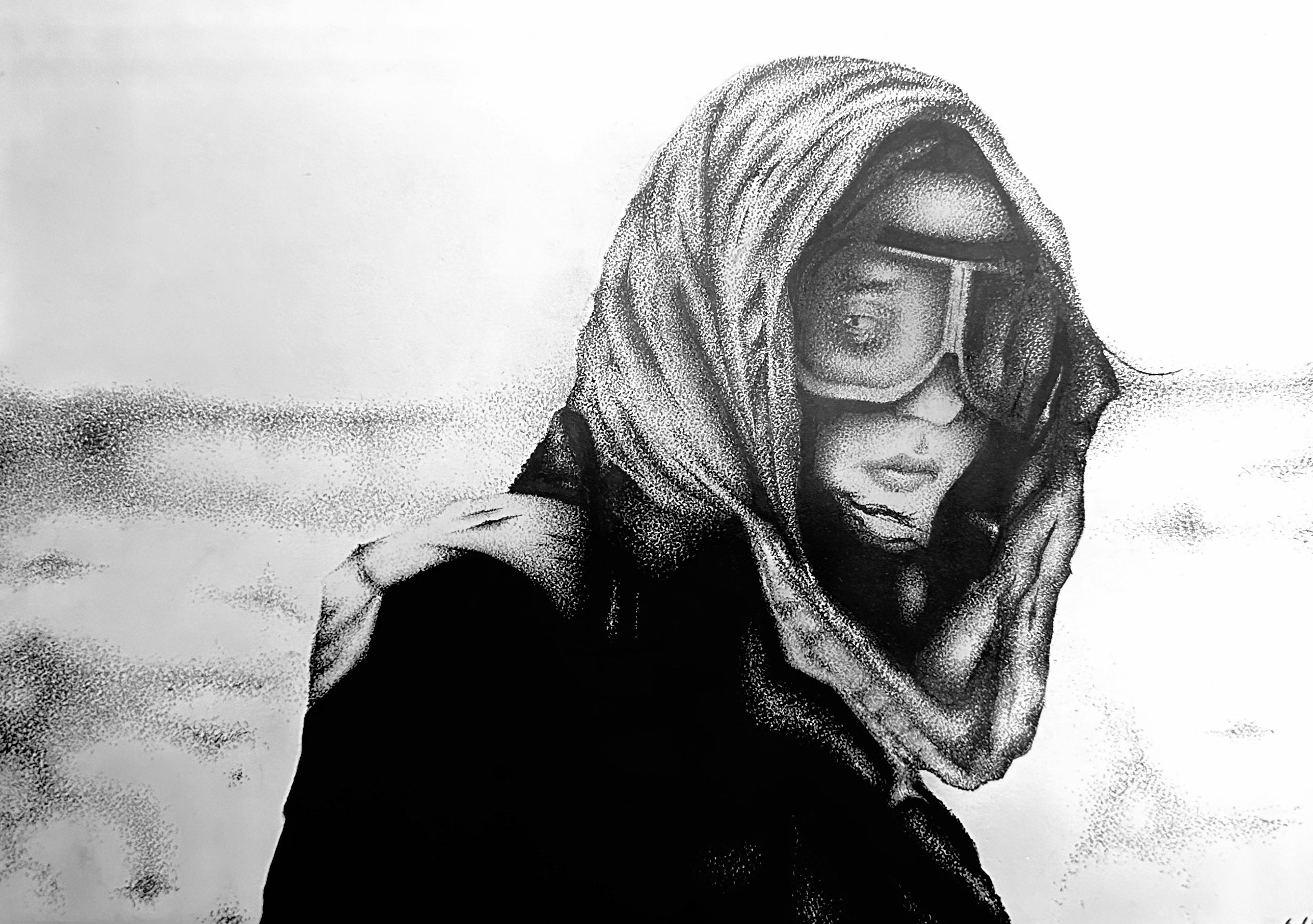 "DESERT" 7X10 INK ON PAPER