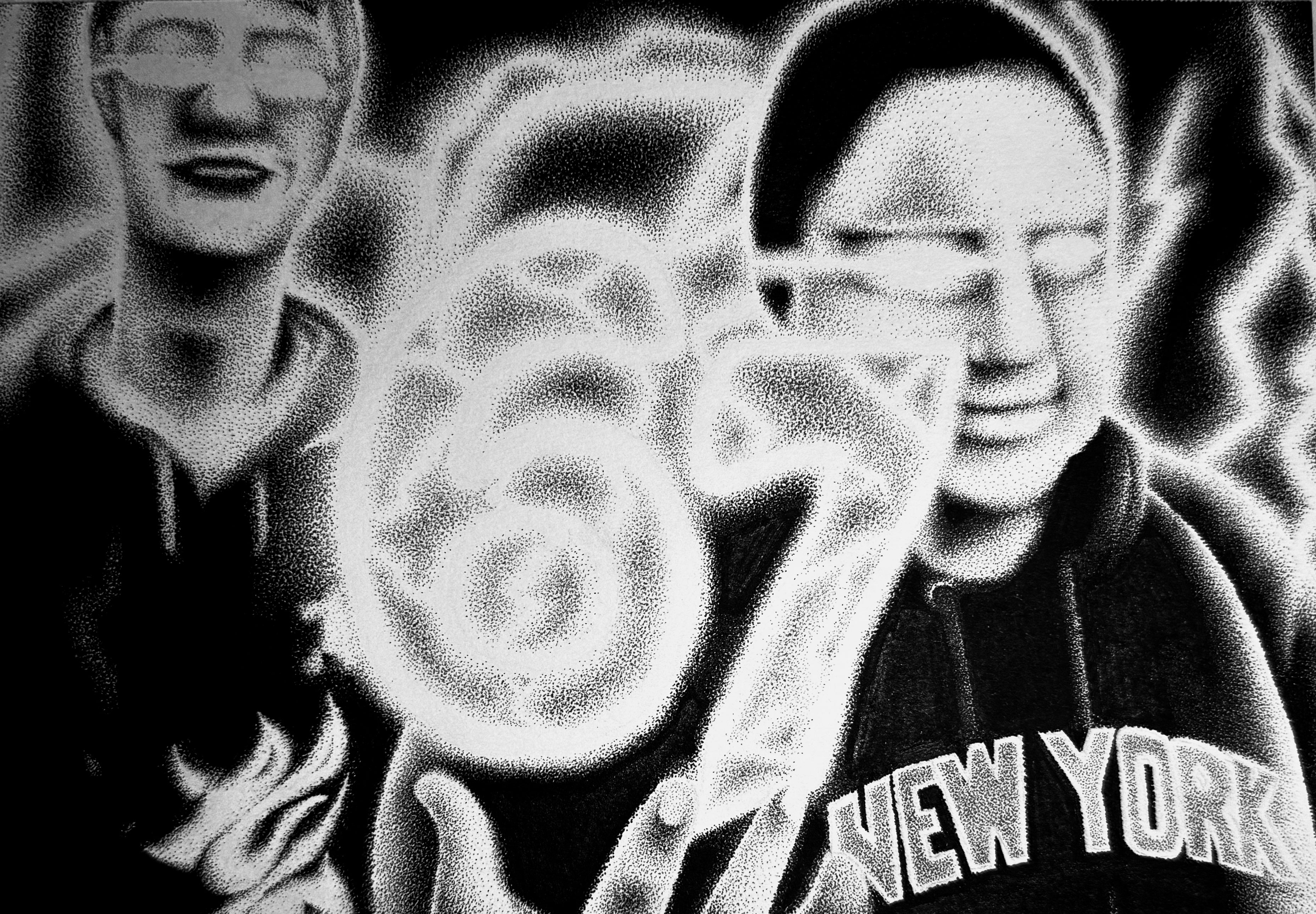 “67” 5x8 INK ON PAPER
