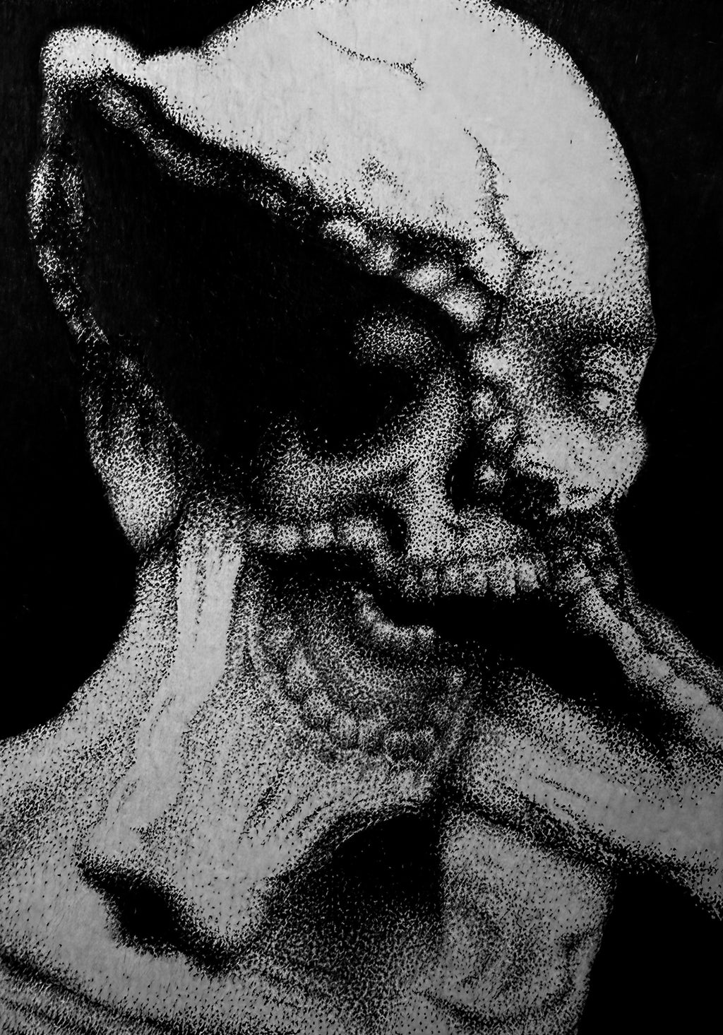 "SHEDDING" 3X4 INK ON PAPER